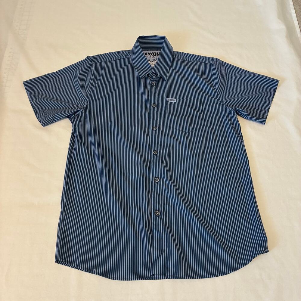 Dixxon Flannel Co. The Benny Triple Stripe Shirt Mens Medium Blue Button Up
